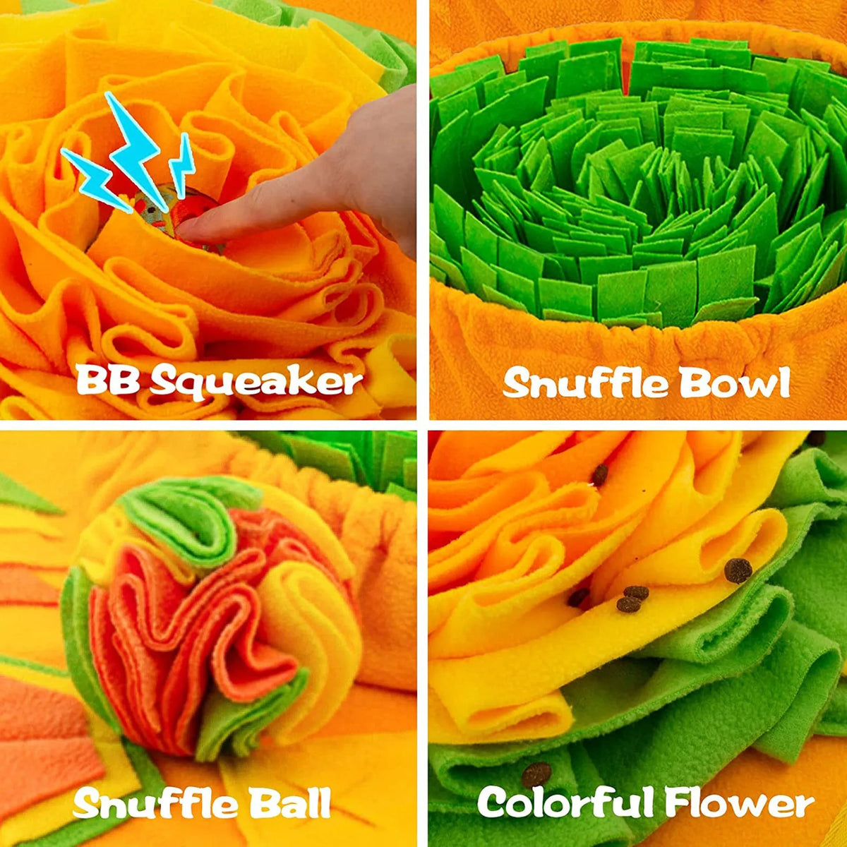 Polar fleece pet sniffing pad 85x50cm with free ball for interactive dog puzzle play