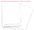 Loose spiral notebook filling paper replacement set with 64 pages and multiple pen refill types