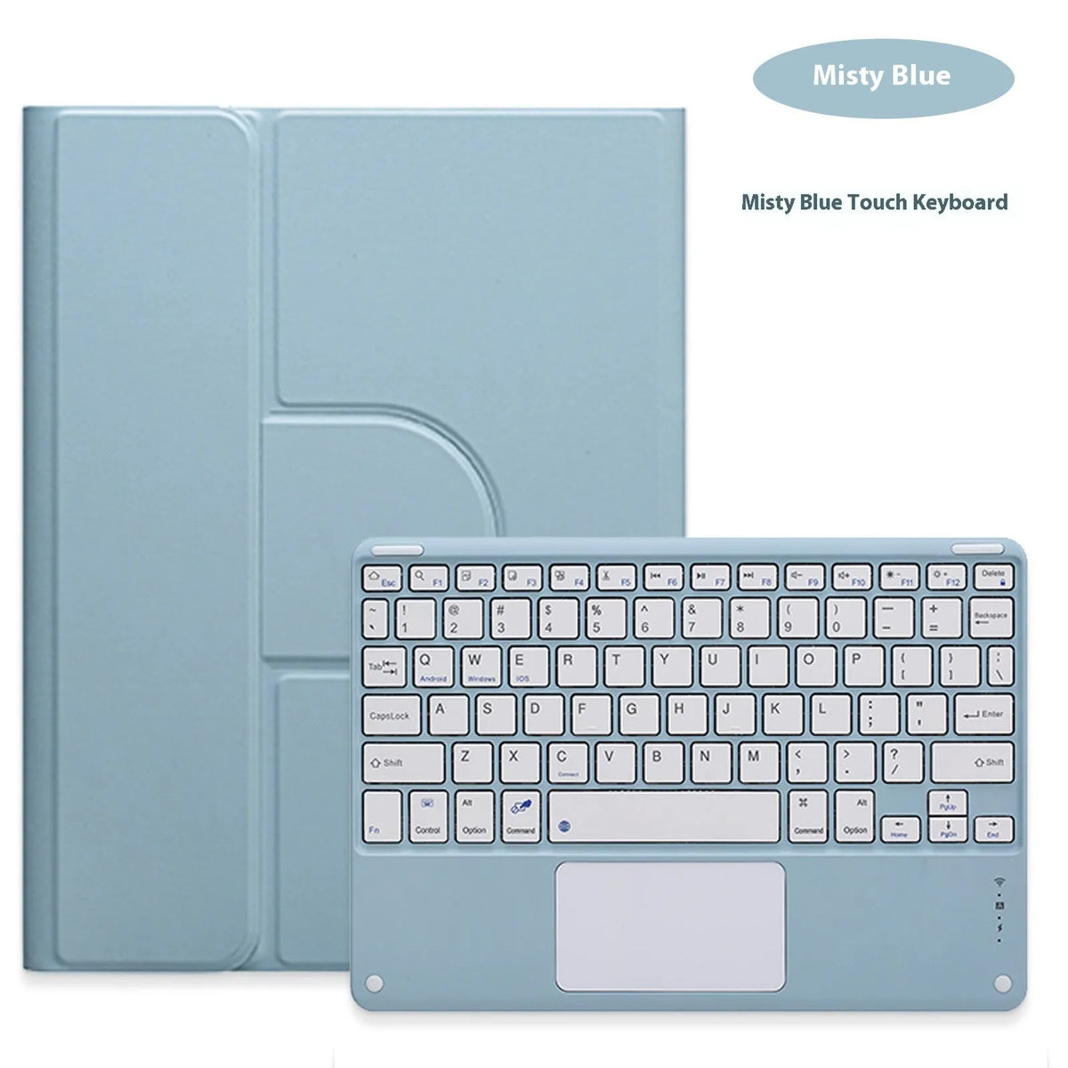 Acrylic rotating protective sleeve with pen slot for iPad keyboard case in black
