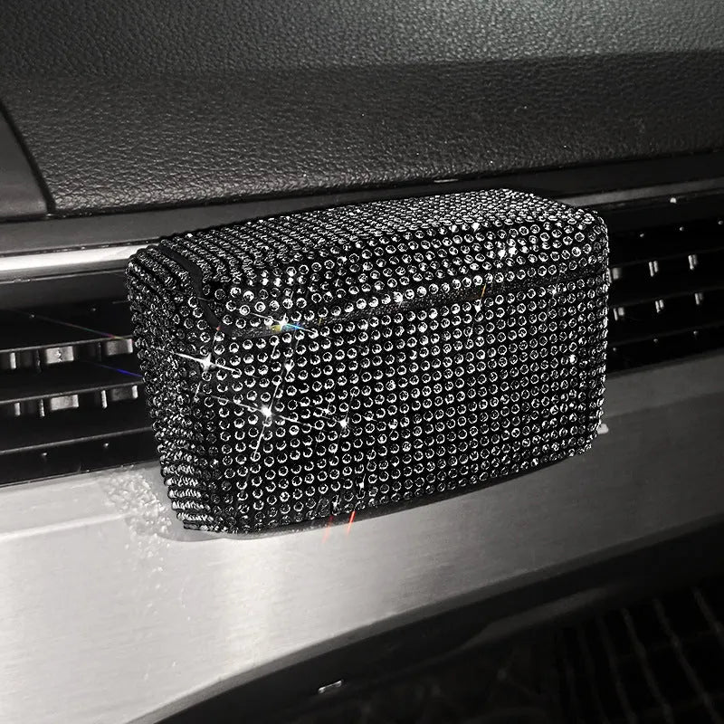 Creative car ashtray with covered design and vent mounting system in diamond finish colours