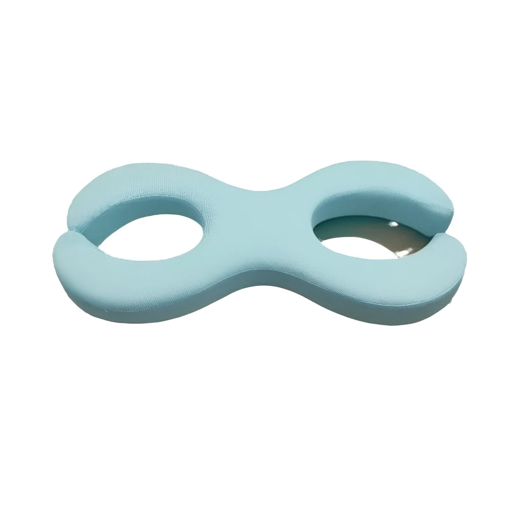 Blue cylindrical memory foam cervical pillow for neck support, shown in 6cm and 9cm thickness options.
