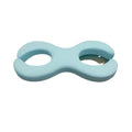 Blue cylindrical memory foam cervical pillow for neck support, shown in 6cm and 9cm thickness options.