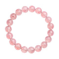 Natural white water strawberry quartz bracelet with 19 geometric 10-10.8mm crystal beads