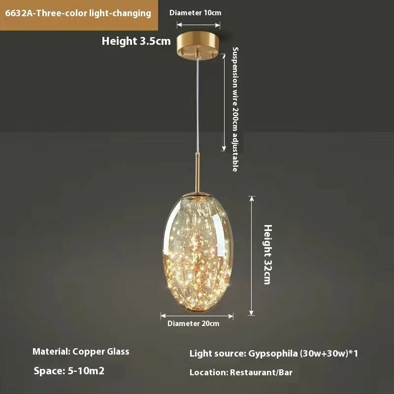 Modern glass droplight chandelier ceiling light with adjustable height mechanism