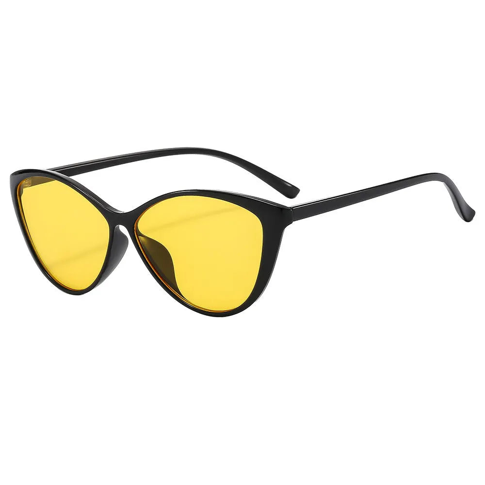 New triangle cat eye butterfly sunglasses black frame gray piece for women party cycling travel
