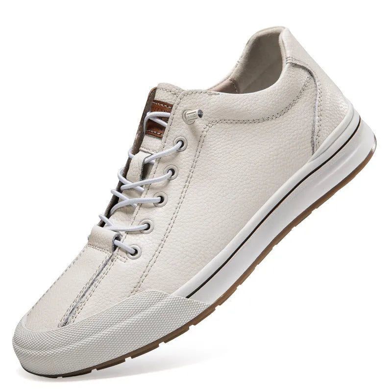 Men's white and black breathable trainers with 6cm heel in six seasonal variations