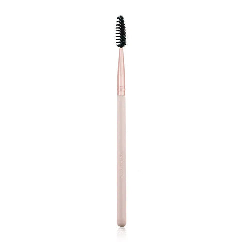 26 pink makeup brushes with wooden handles in a portable PU case