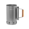 Zinc-iron alloy outdoor charcoal barbecue grill with carbon bucket design.