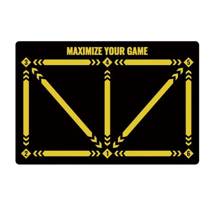 Rubber football training mat for indoor skill practice and lifting drills