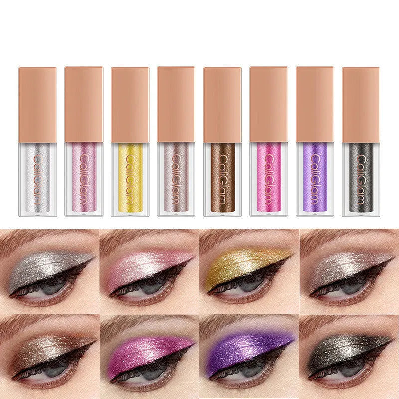Makeup multicolor pearl glitter liquid eyeshadow set with 8 colours in a palette, classification C005