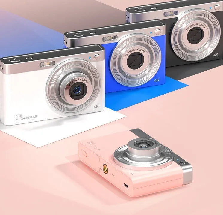 Student digital camera with retro CCD HD beauty mode in three colours