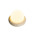 Cream modern bedside remote control night lamp with yellow cave stone rechargeable light