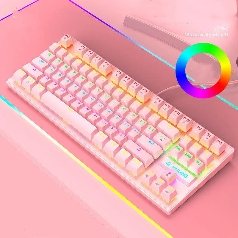 Mechanical gaming keyboard in multiple colours with ABS plastic construction and simple design