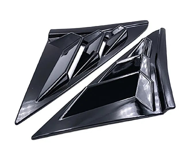 ABS quarter window bumper sticker for 2021 hatchback Civic in bright black finish
