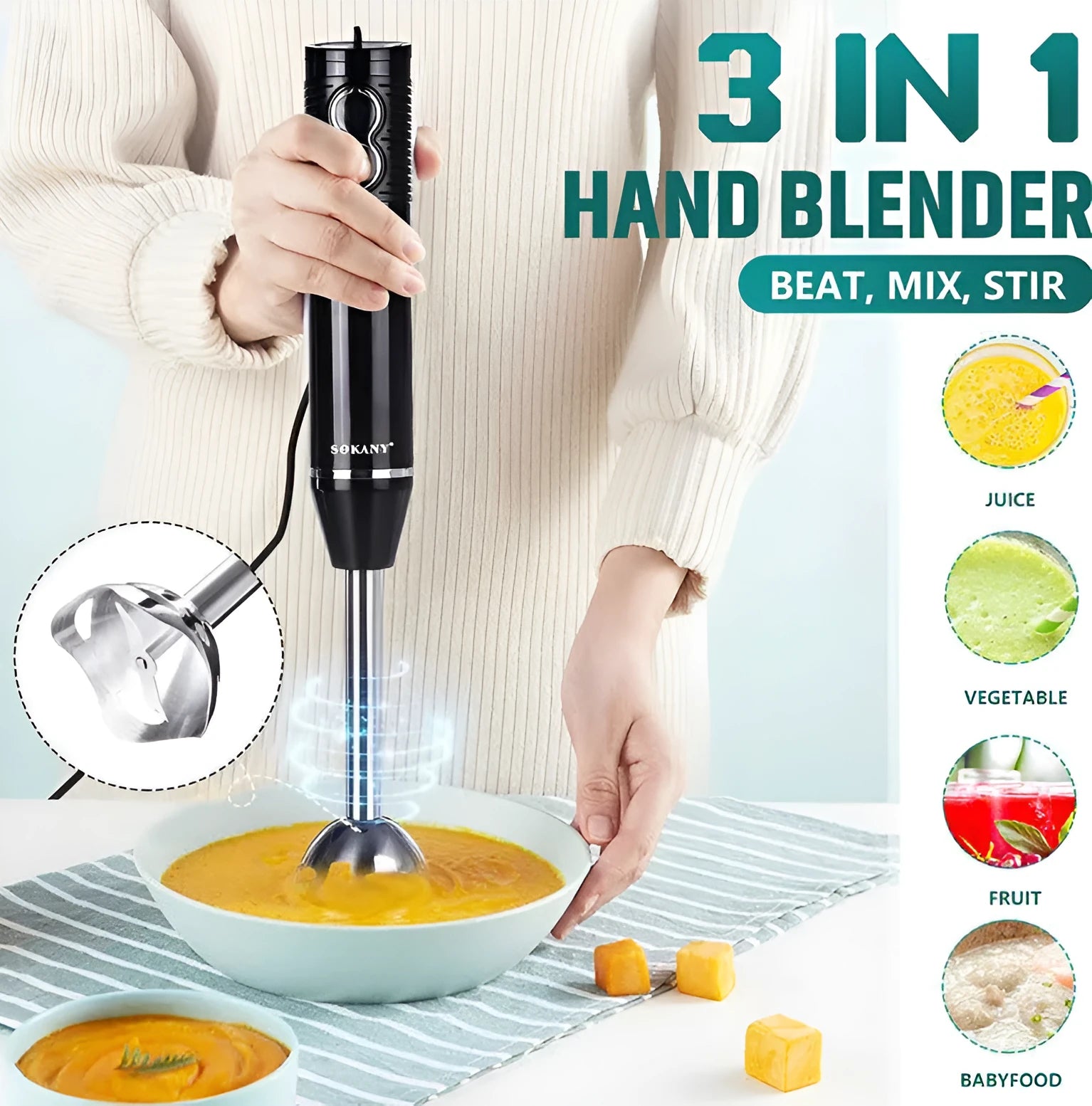Multi functional electric bar machine juicer blender black 300W 220V EU plug household kitchen gadget