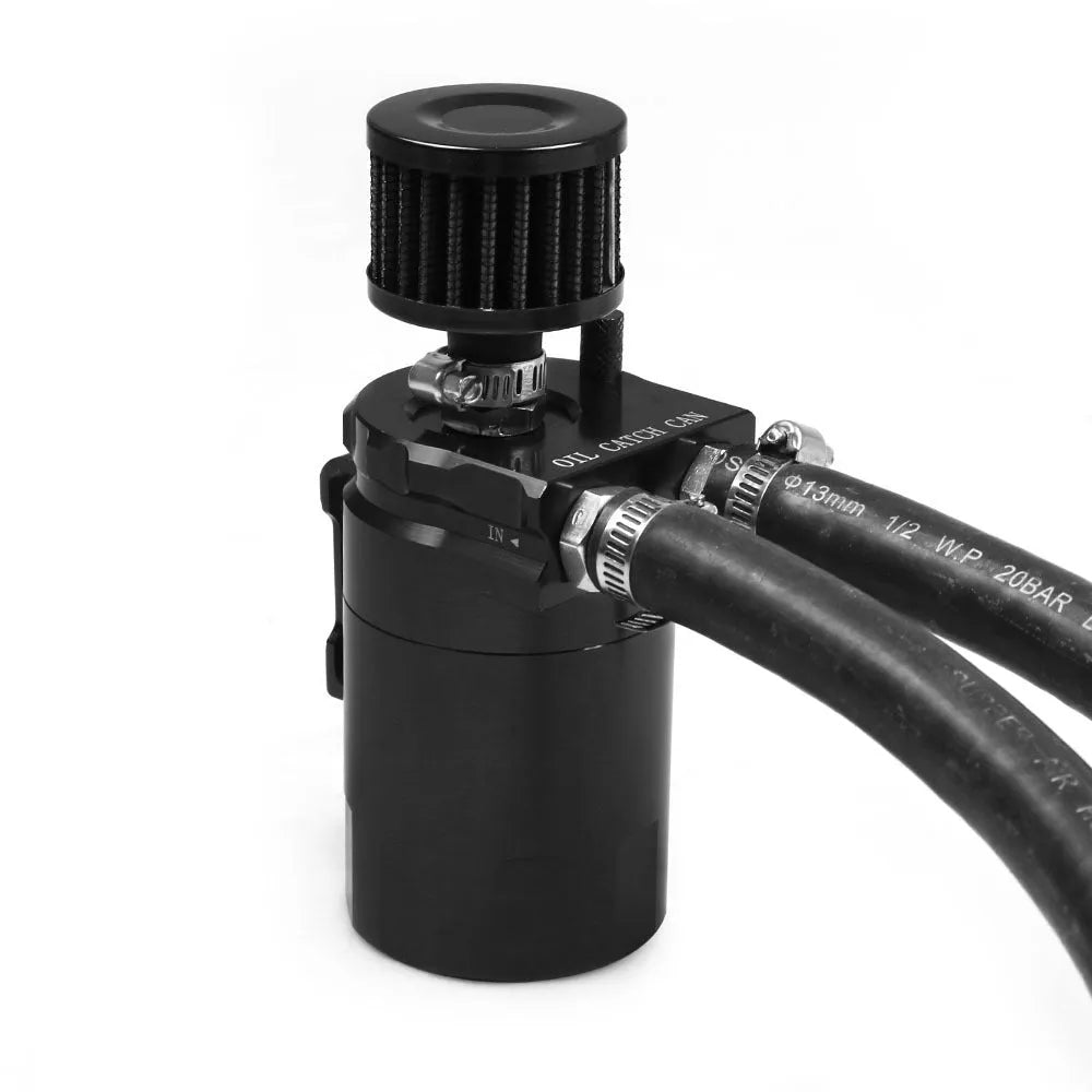 Aluminium alloy oil catch can separator for Ford Expedition, shown in available colours.