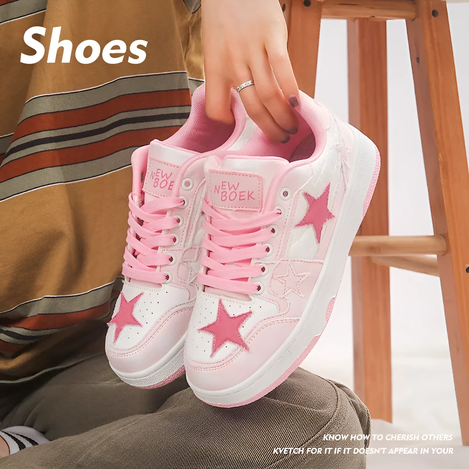 Denim skateboard shoes with round toe and leather stitching in black, green, or pink colours