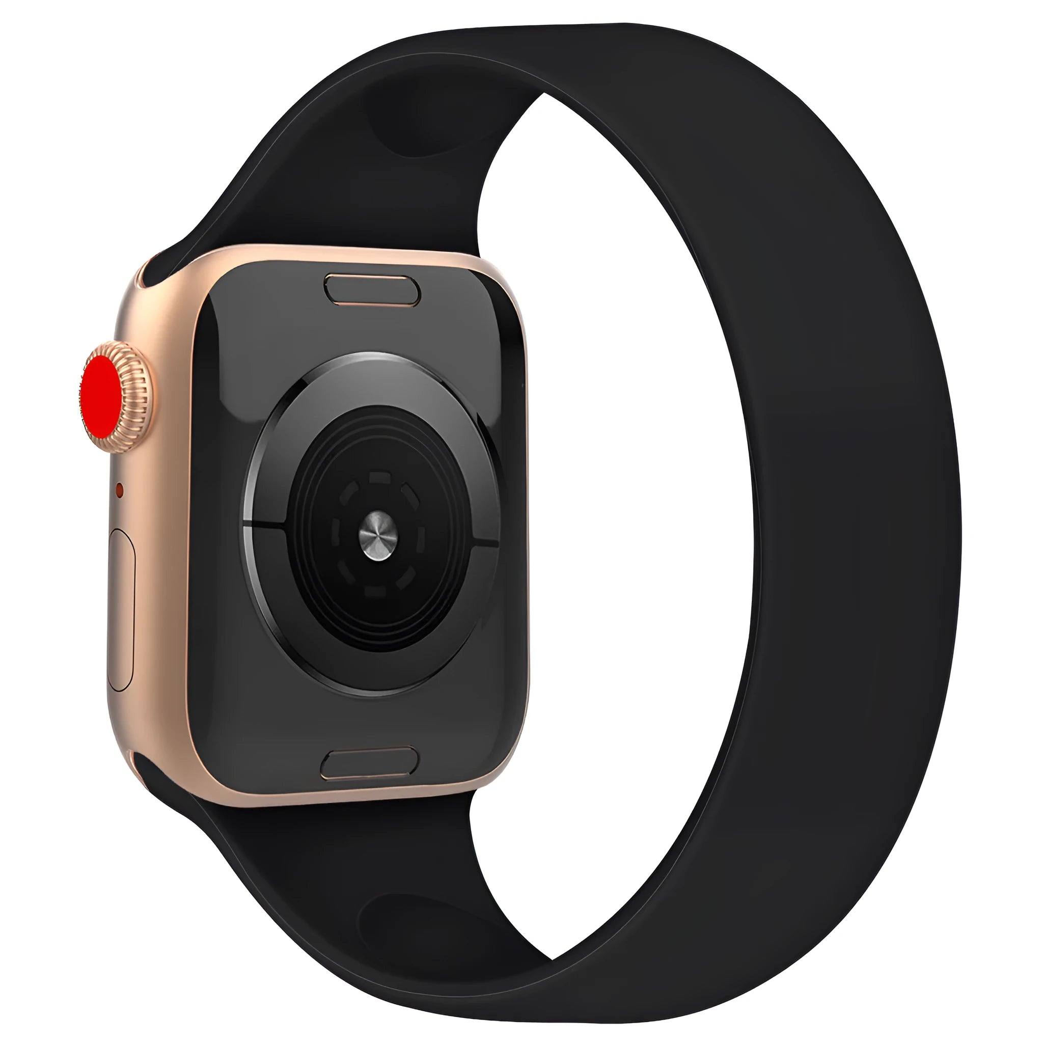 Elastic silicone solid colour watch strap straight 22mm interface for Apple Watch 38/40mm and 42/44mm