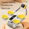 White belly roller fitness equipment with LED timing screen for abdominal contraction exercises