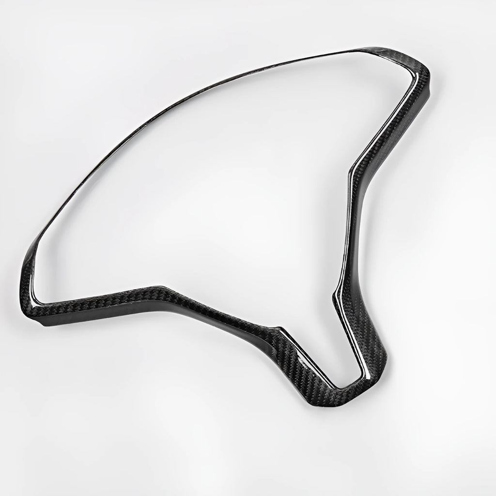 Tesla Model S steering wheel decorative frame in carbon fibre finish