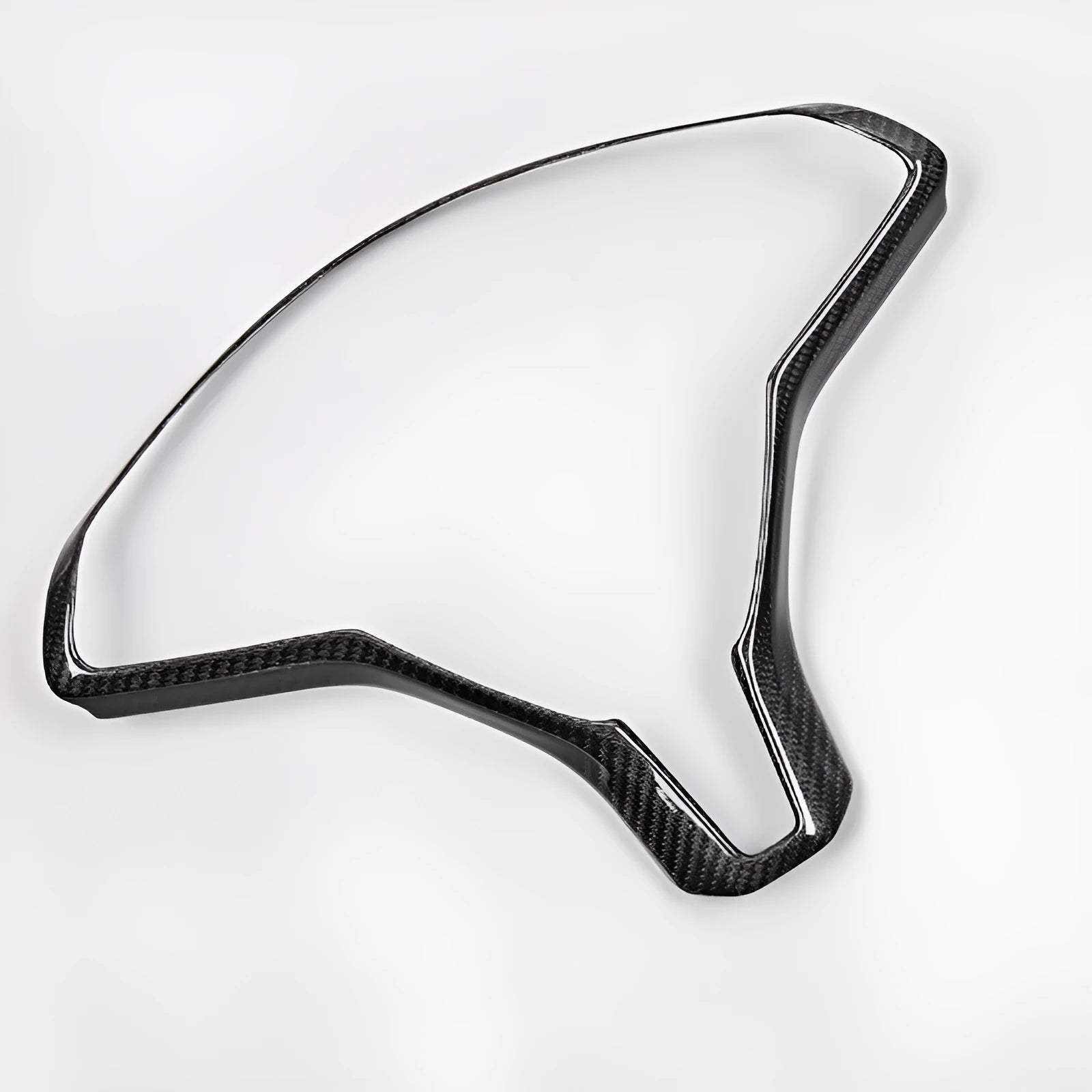 Tesla Model S steering wheel decorative frame in carbon fibre finish