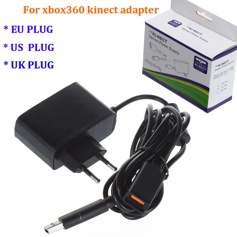 Xbox 360 Kinect power adapter with European design and plug options