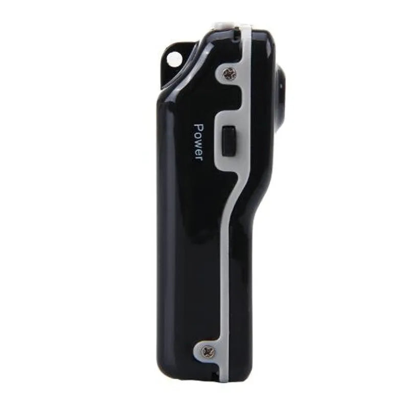 Black mini action camera with USB connection for outdoor sports recording