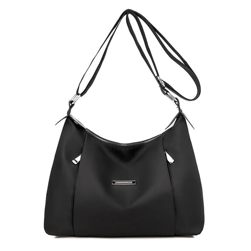 Oxford cloth women's crossbody shoulder bag, horizontal square shape, single strap, available in red, purple, blue, black