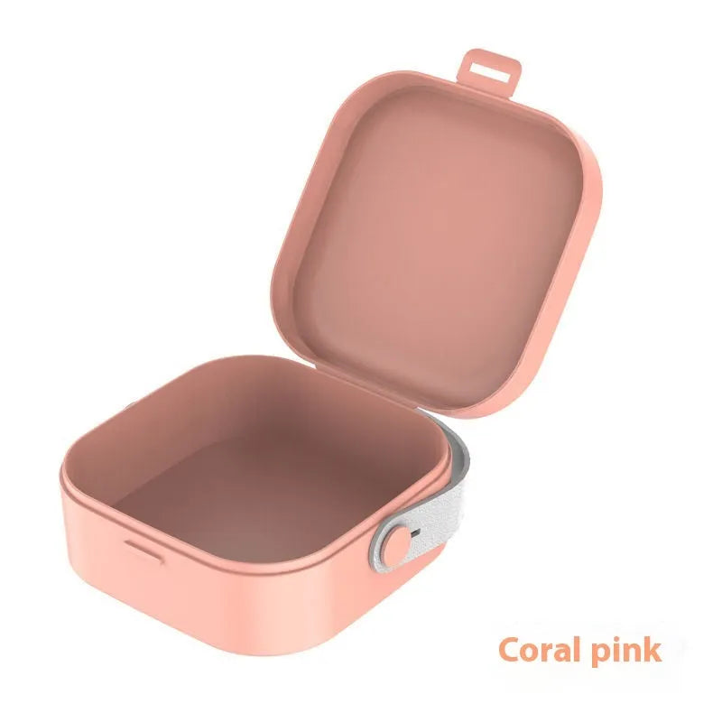 A medium-sized polypropylene storage box for organising cables, shown in Nordic White.