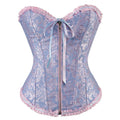 Women's front zip corset in spandex jacquard fabric for waist support and shaping