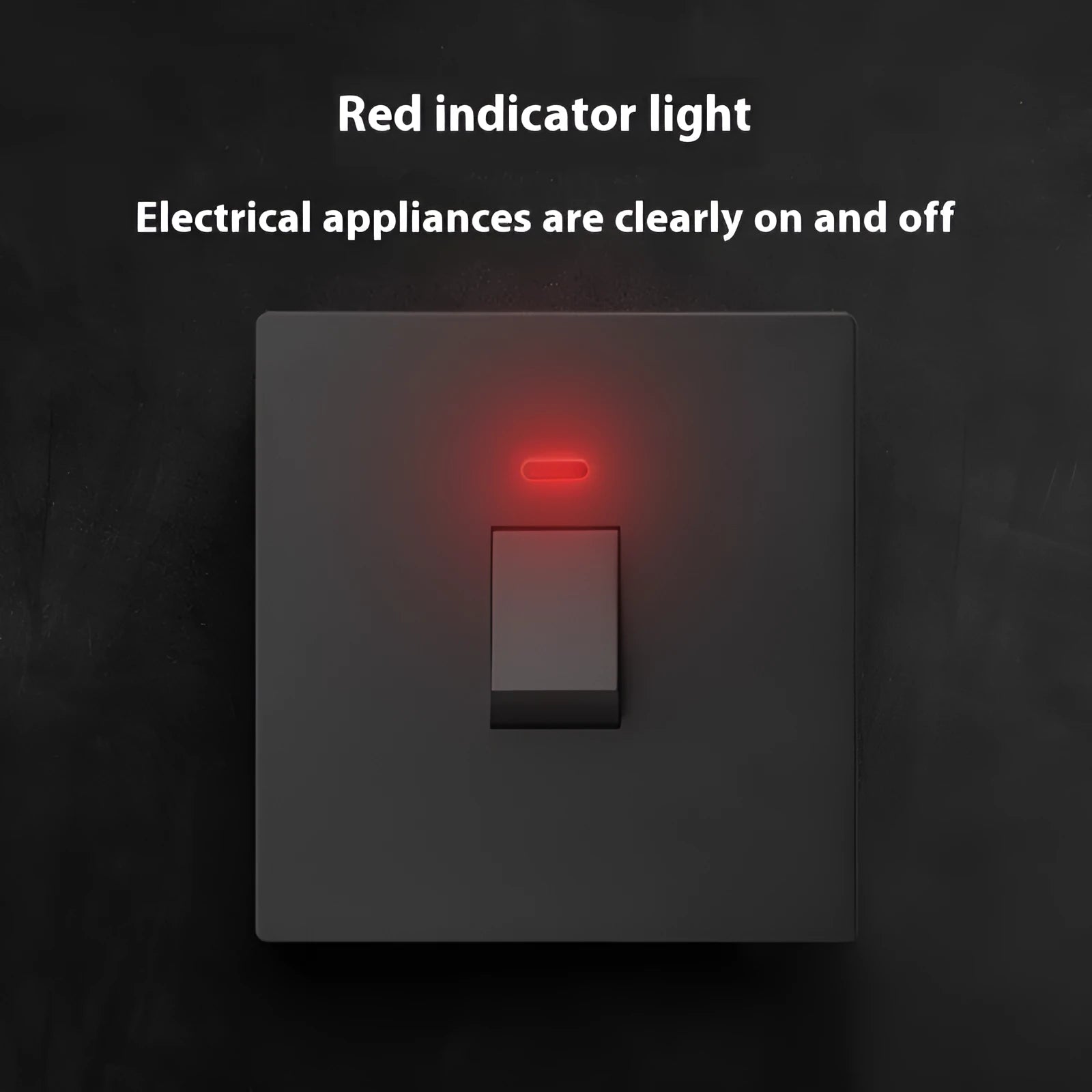 Plastic industrial switch with illuminated panel for water heaters and air conditioners