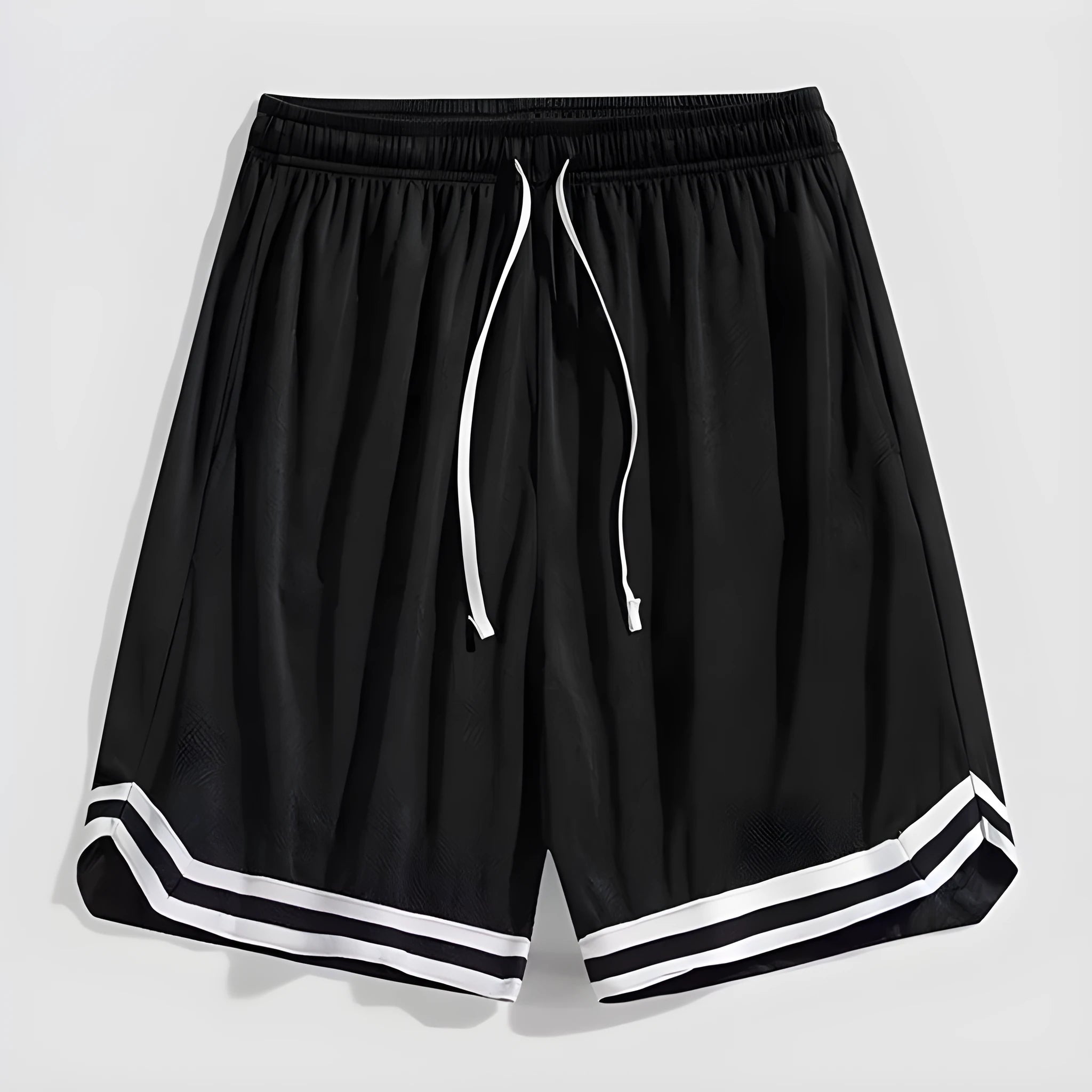 Men's gradient coloured loose fit cropped trousers in polyester fabric