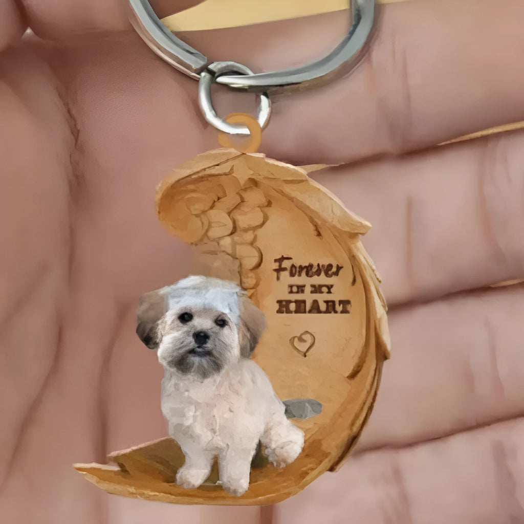 Square acrylic dog car hanging ornament measuring 9cm for interior decoration