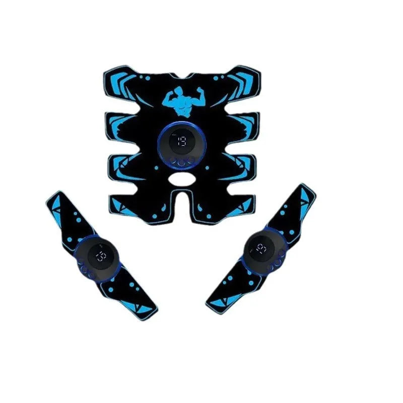 EMS8 rechargeable abdominal muscle trainer three-piece set with gel pads for home and travel use