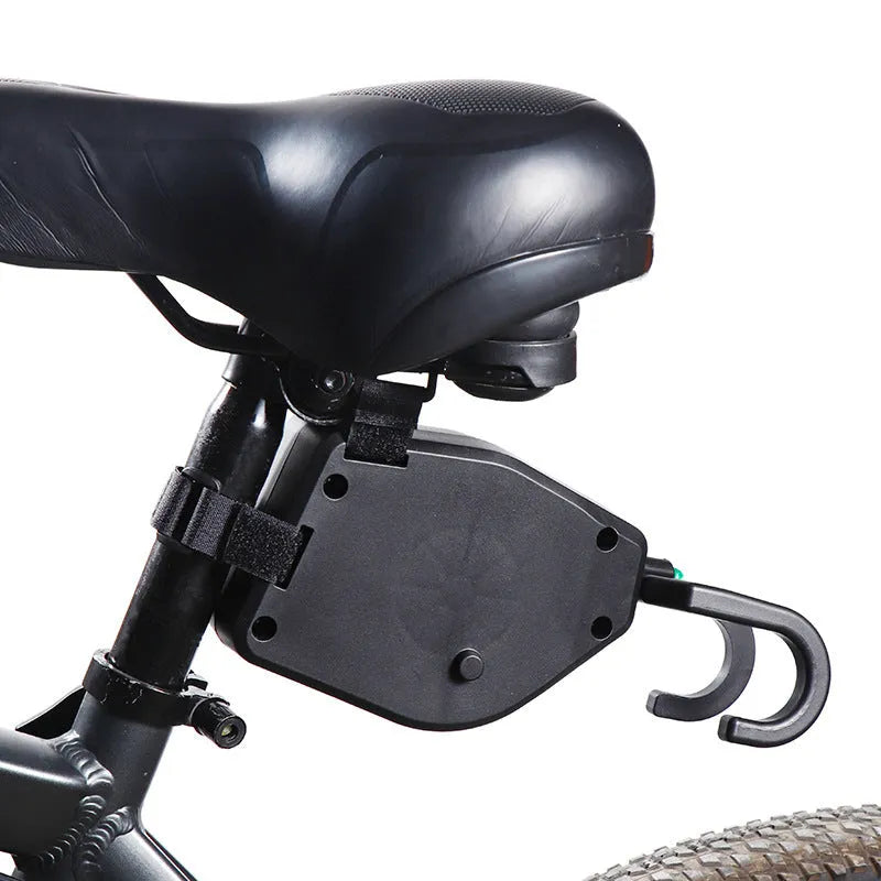 Black plastic and resin bicycle trailer traction rope for connecting trailers to mountain bikes