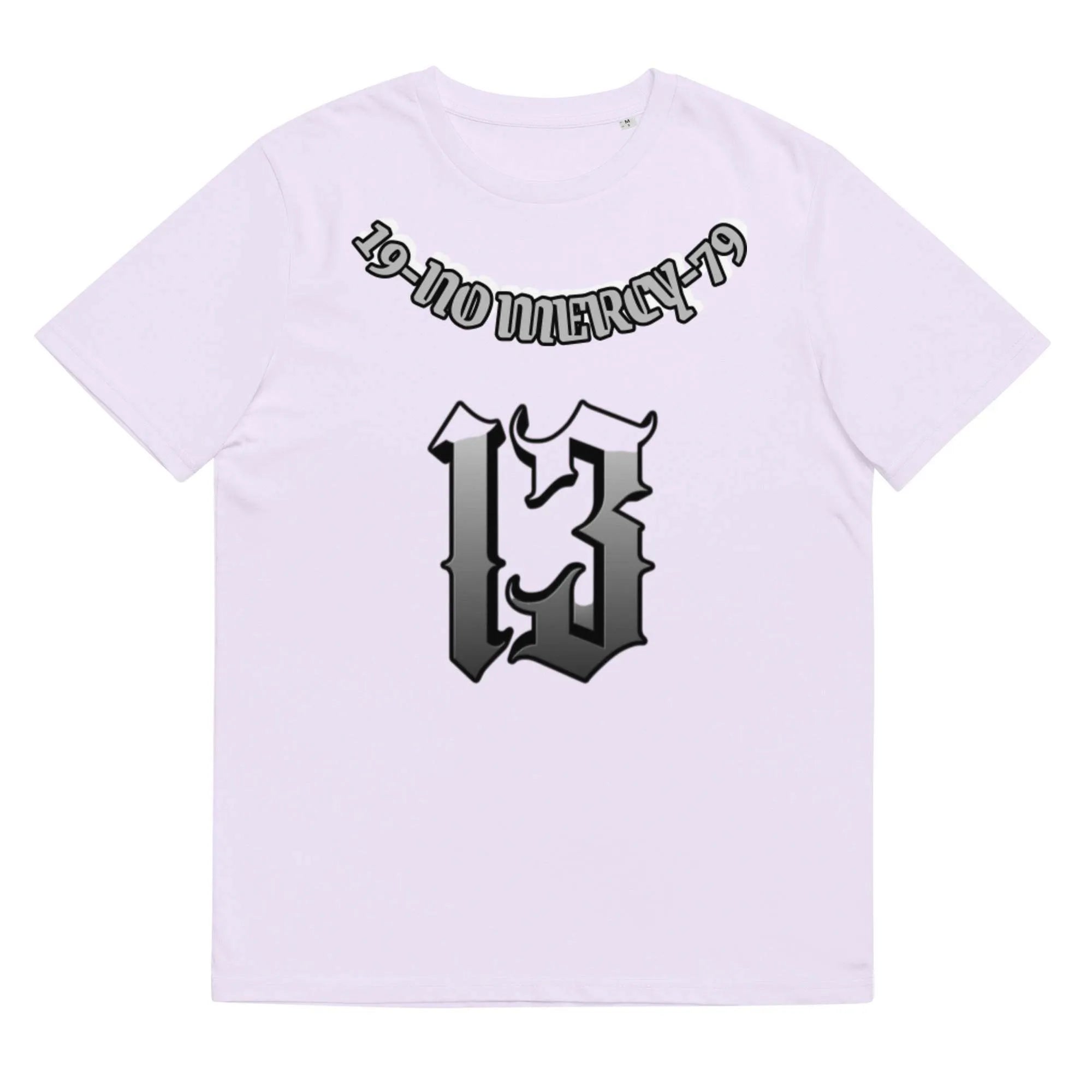 Loose fit cotton short sleeve t-shirt in grey, shown on a hanger.