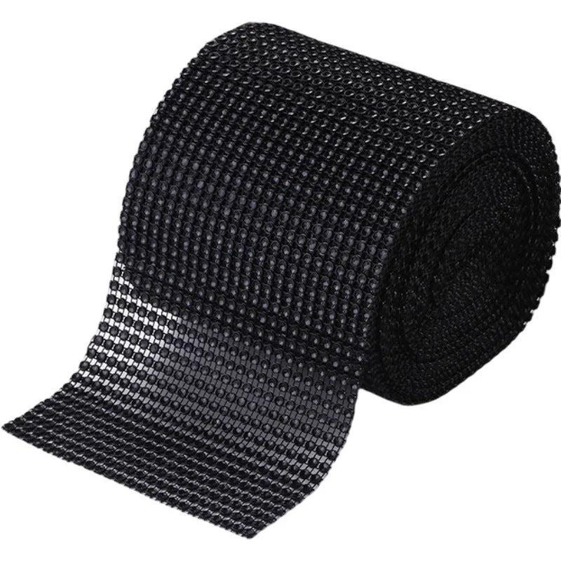 Hollow netty diamond steel drill trim roll, electroplated plastic resin, 10 yards, 24 rows single 4mm, 21 colours