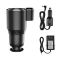 Car drink cooler and heater unit with 12V cigarette lighter plug and coffee cup