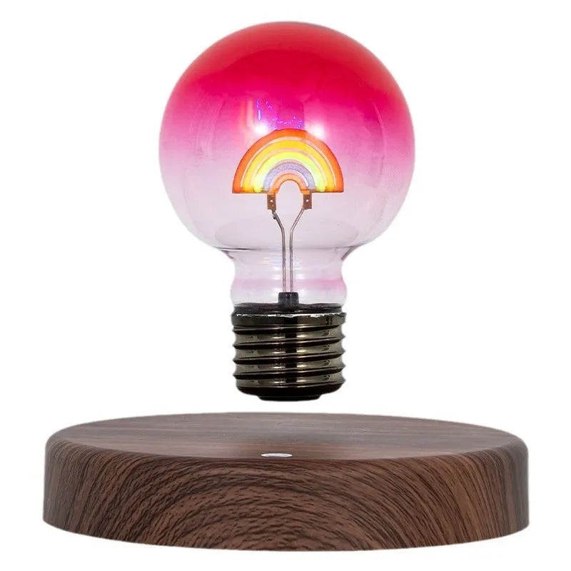 Magnetic suspension bulb love desktop decoration night lamp rainbow light 80mm diameter