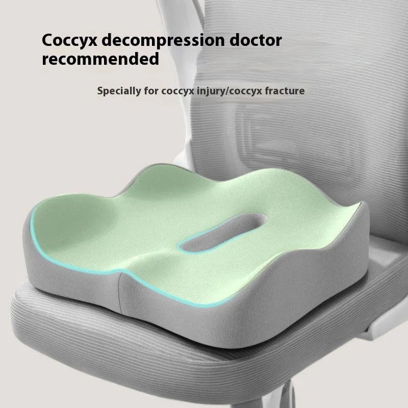 Memory foam seat cushion for office chairs in a grey colour option.