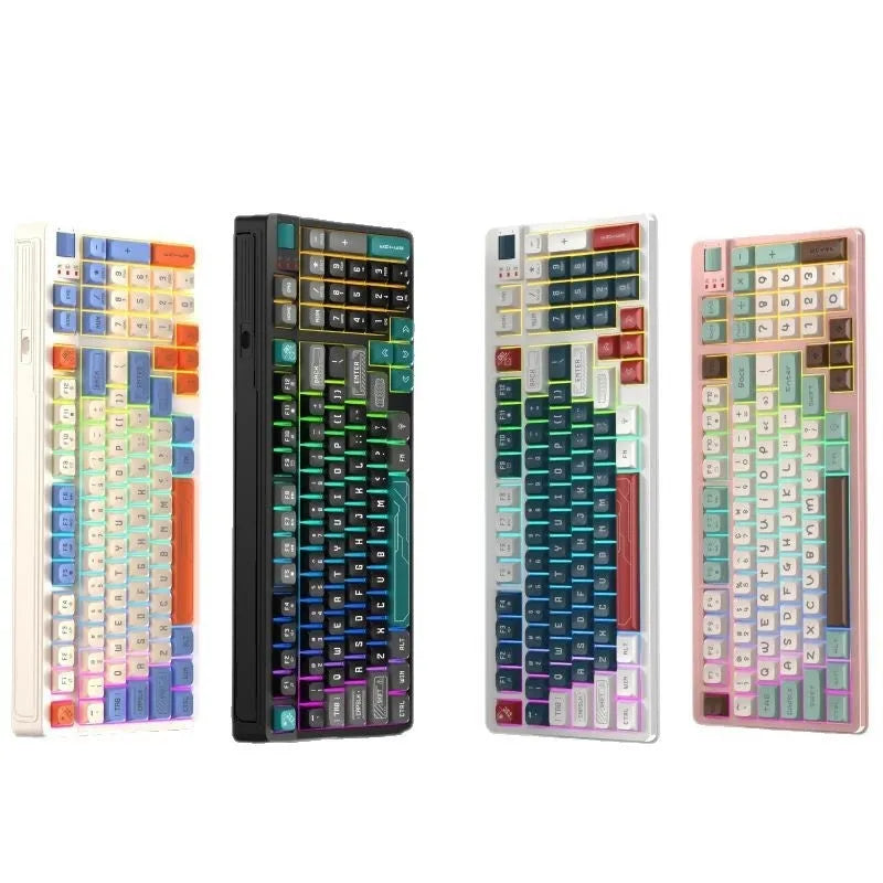 USB gaming keyboard with multi-colour backlight in a compact black and green design on a desktop