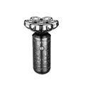 Silver Black zinc alloy floating cutter head shaver with USB cable on background