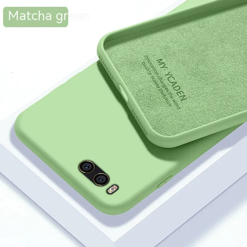 Liquid silicone phone case for Xiaomi 6 in black with anti-drop protection and flexible fit