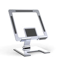 Flat desktop multi-angle foldable rotating metal bracket for notebook laptop stand in black
