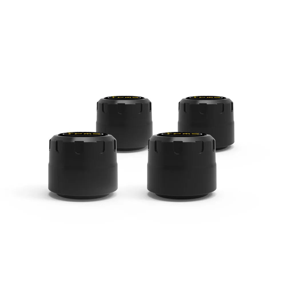 Bluetooth 5.0 automotive tire pressure monitor set with four external sensors and installation tools