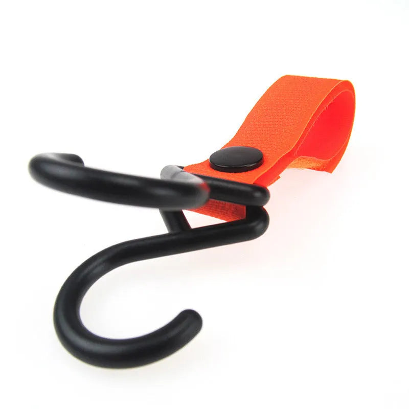 Nylon luggage velcro hook in assorted colours on white background with independent OPP packaging.