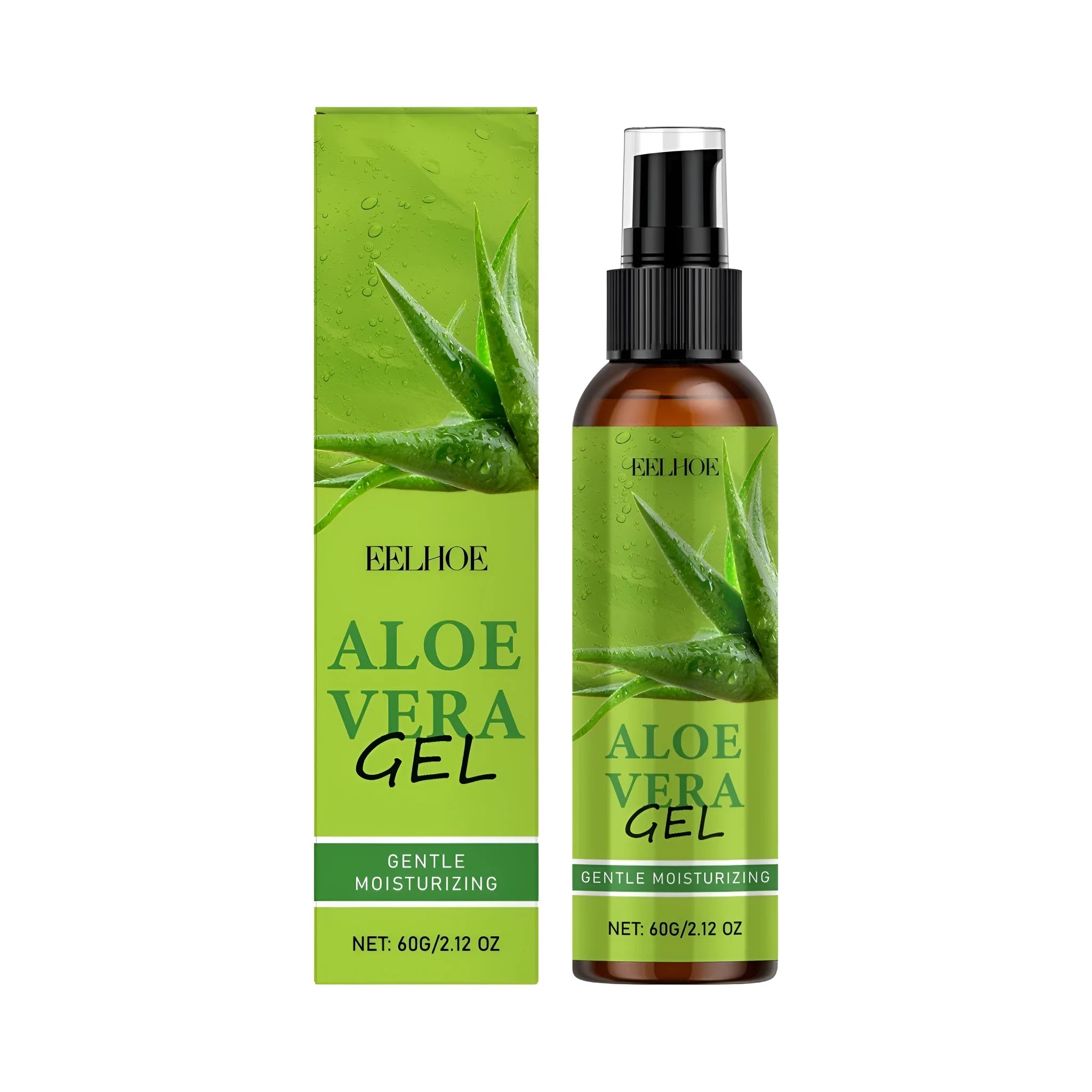 A 60g tube of clear aloe vera gel for facial hydration and soothing.