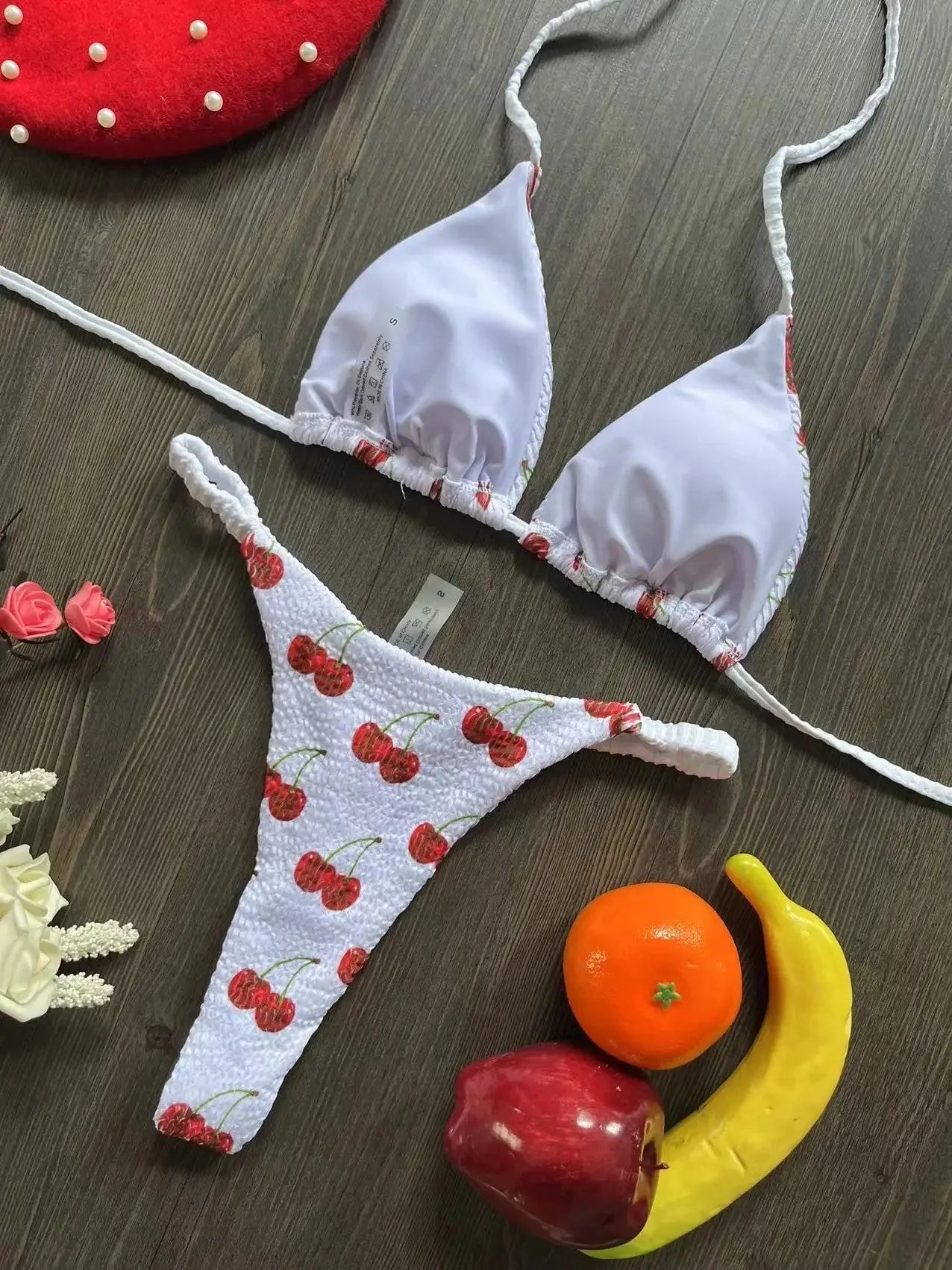 Women's printed bikini swimsuit with cotton lining in multiple colour options for swimming