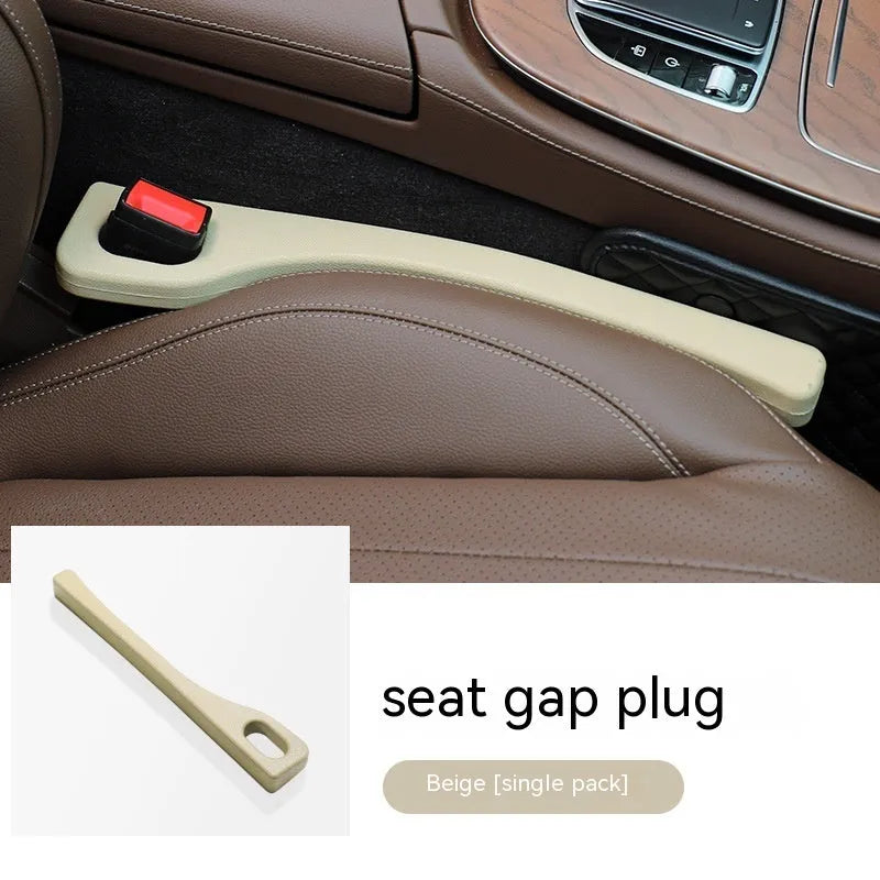 Polyurethane car seat gap strips in black brown red beige colours preventing items falling between seats