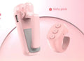 Smart wireless page turner remote control with clicker, in black, white, or pink, for tablets and smartphones.